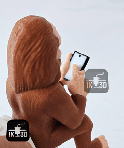Bigfoot Scroll and Log Figurine Collectible 3d model