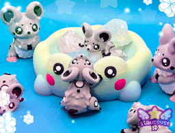 Soot Mice 3d model