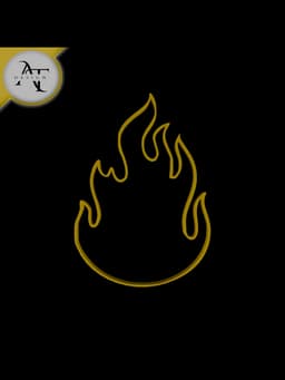 Simple Flame Symbol - 2D Art 3d model