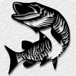 realistic fish wall art fishing decor nature decoration 3d model