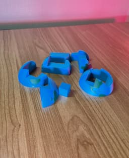 The Earth puzzle - 7 pieces 3d model
