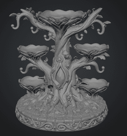 Enchanted Jewelry Tree Display STL File for 3D Print 3d model
