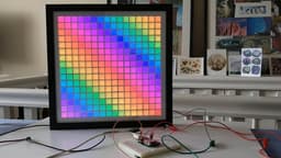 LED Matrix WS2812B ESP32 16x16 grid screen picture frame 3d model