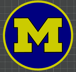 University of Michigan (UofM) Coaster - Bambu AMS 3d model