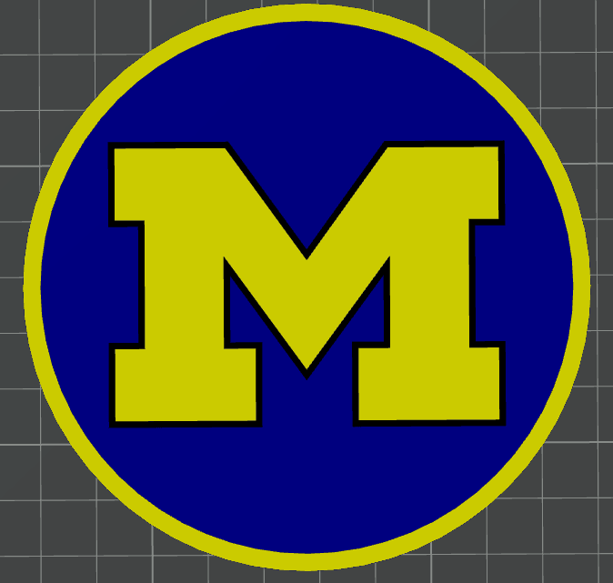 University of Michigan (UofM) Coaster - Bambu AMS 3d model