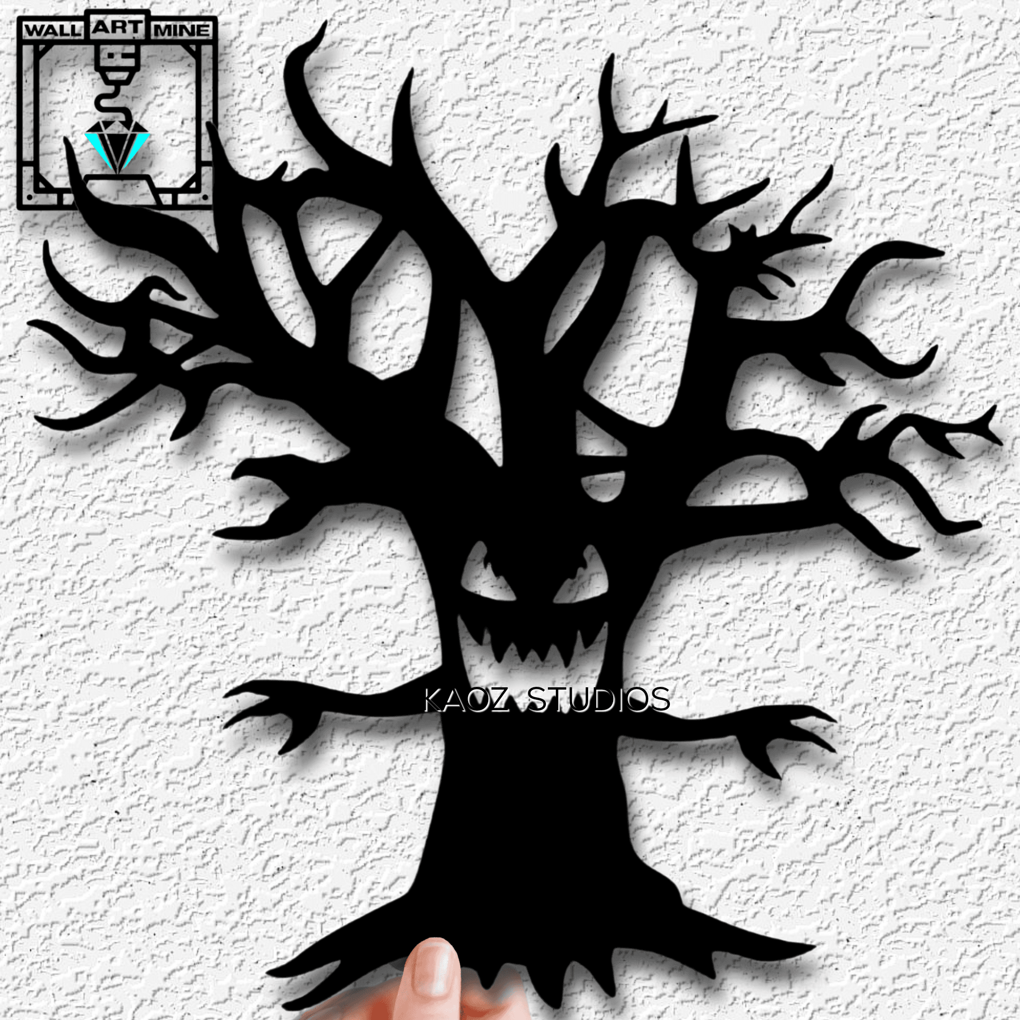 haunted tree wall art scary forest wall decor halloween decoration 3d model