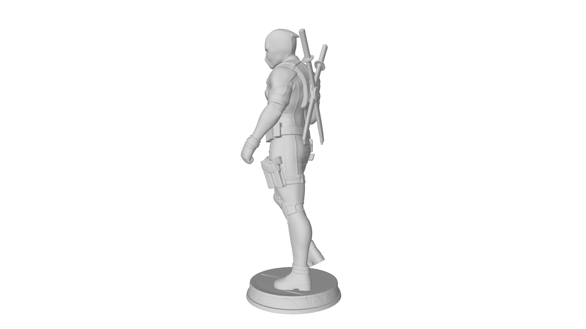 Deadpool With Base Plate 3d model