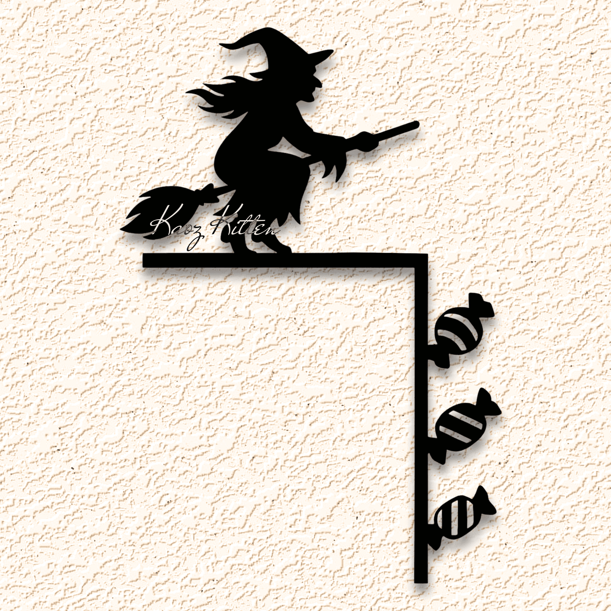witch halloween door topper candy wall art home decor 3d model