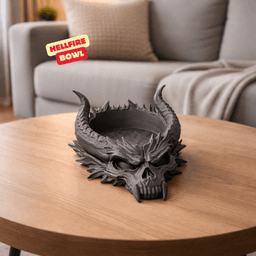 HELLFIRE BOWL / GOTHIC DECOR / EDC ORGANIZER / HOMEDECOR / KEY STORAGE / ENTRYWAY BOWL / TABLEDECOR 3d model