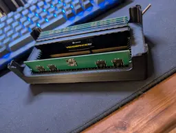 Turned out great and fits perfectly. Holds basic DDR5 (Desktop Sized) as well 3d model