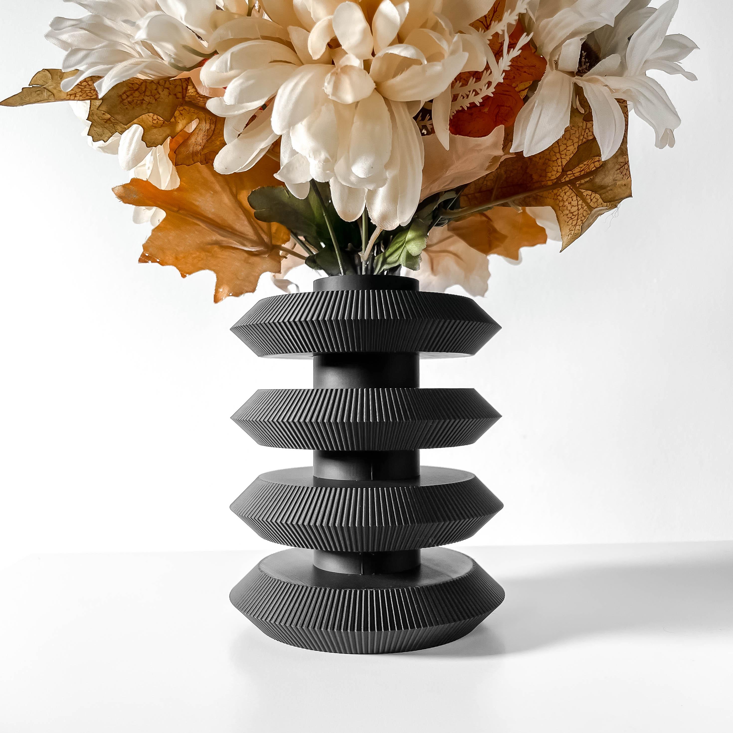 The Enima Vase, No Supports Required | Modern and Unique Home Decor for Dried Flower Arrangement 3d model