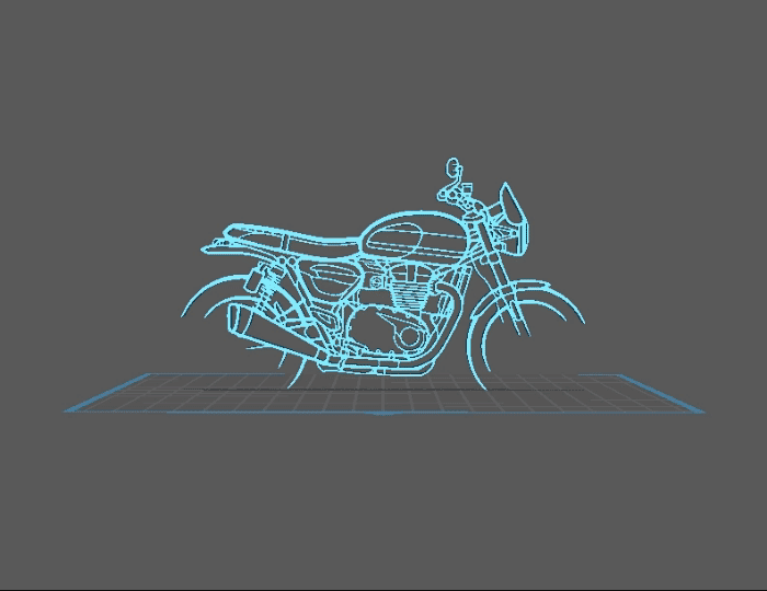 Triumph - Speed Twin Wall Art 3d model