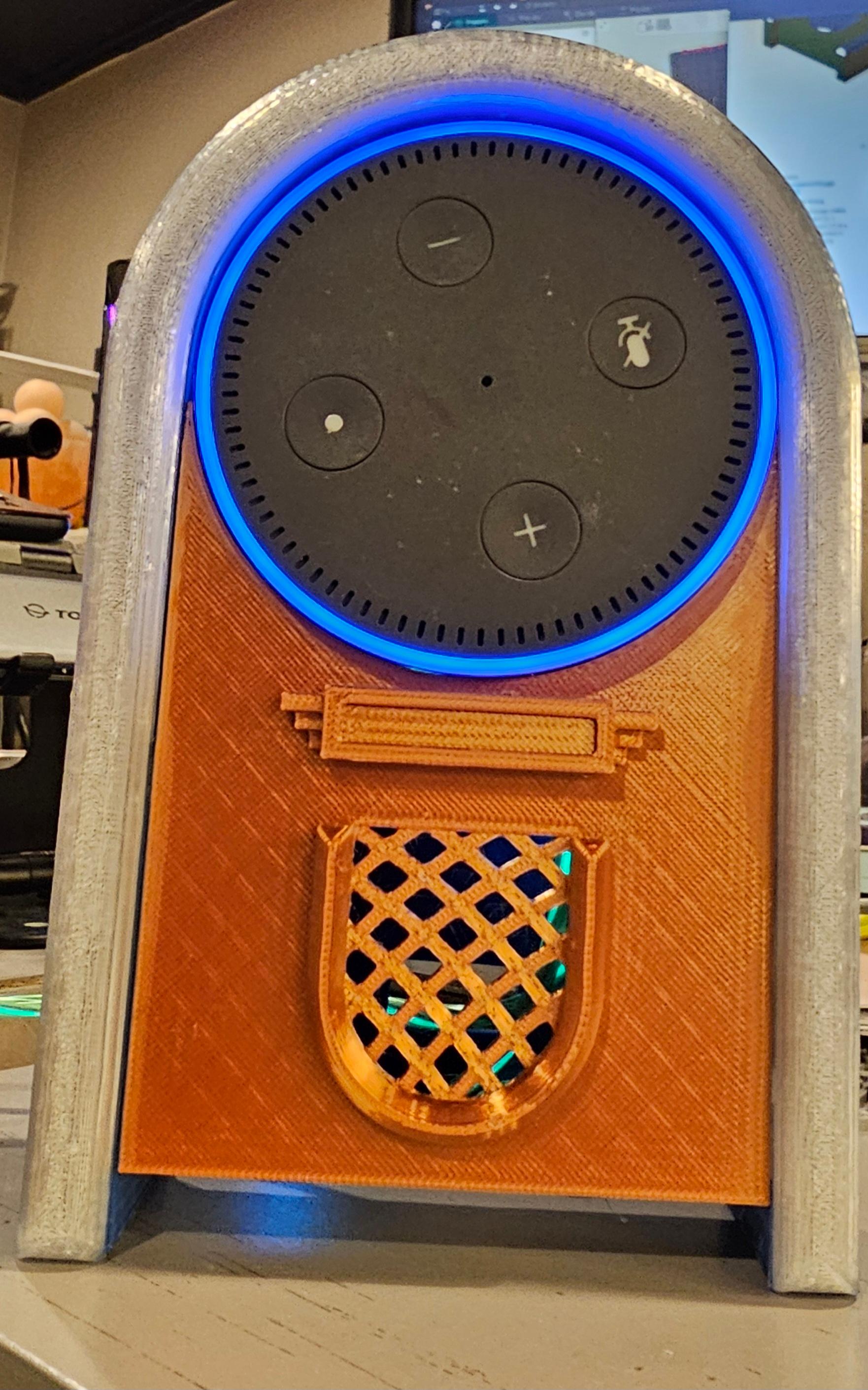Jukebox Echo Gen2 Stand - MNight Amazon Echo Jukebox - Blue Copper Clear - 3d model