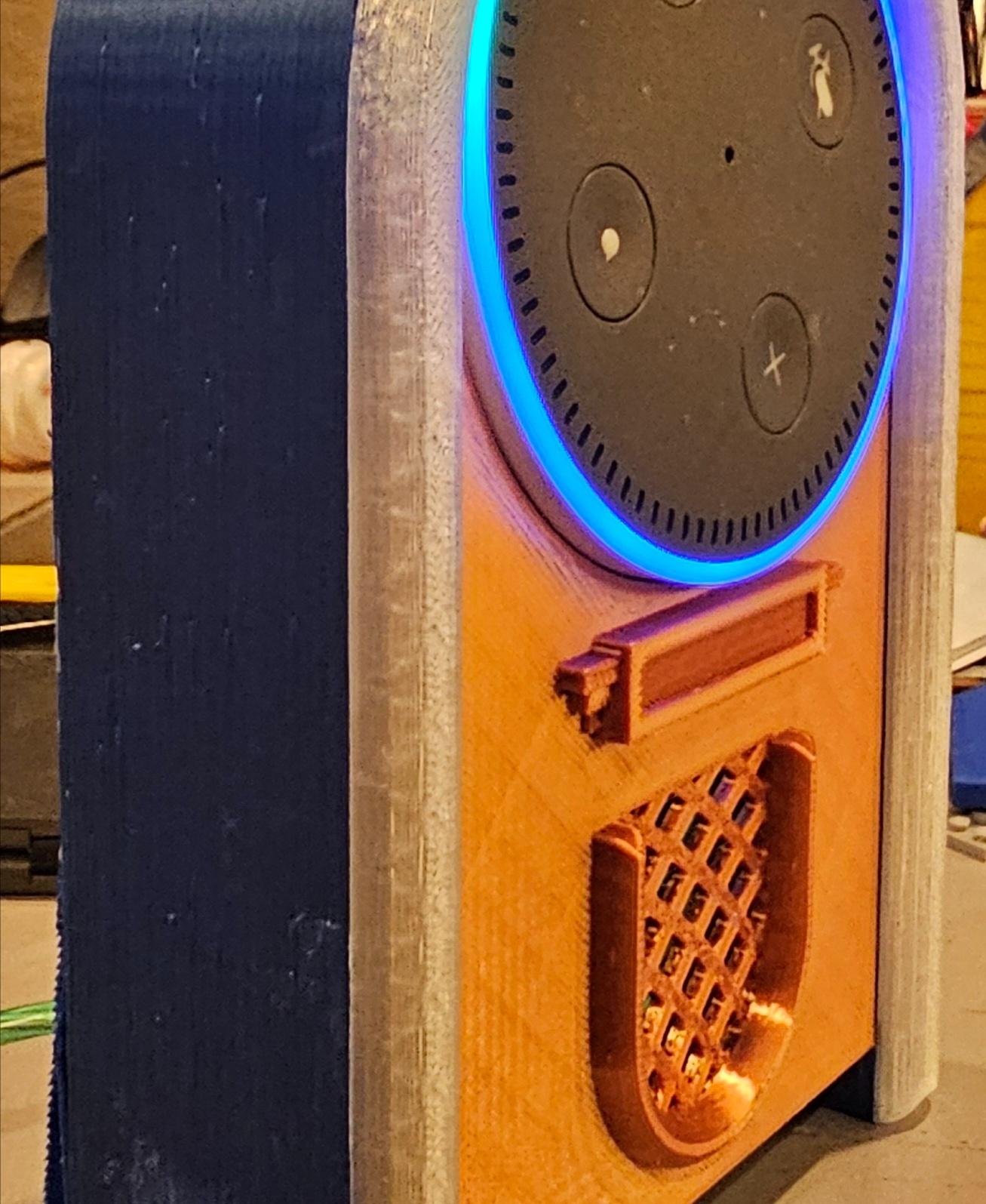 Jukebox Echo Gen2 Stand - MNight Amazon Echo Jukebox - Blue Copper Clear - 3d model