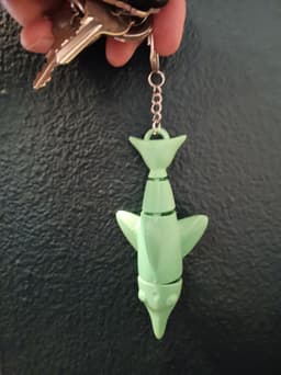 dolphin key chain - flexi fidget toy and keychain 3d model