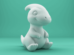 Cute Parasaurolophus – Stylized Baby Dino 3d model
