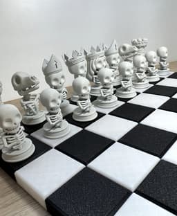 Skeleton Chess Set – Modular Board 3d model
