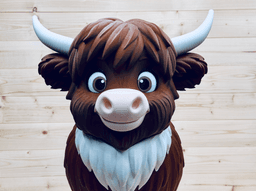XL Highland Cow (standing) for larger build plates above 300x300x300 3d model