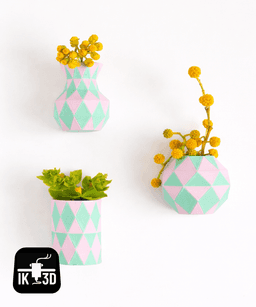 Low Poly Vase Magnet / No Supports 3d model