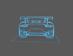 Porsche - 911 GT2 RS Wall Art 3d model