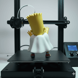 Layerables Bart Simpson Ghost 3D Print STL File | Treehouse of Horror Figure 3d model