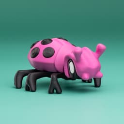 Blob Beetles - Mini Modular Art Toy with Log Container 3d model