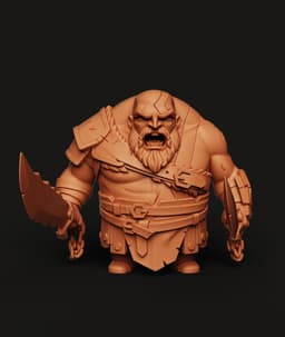 God of War Chibi Bust | Miniature Kratos Figurine | Gaming Fan Art Statue | Ghost of Sparta Decor 3d model