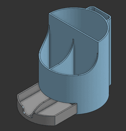 Pencil Stand with a drawer 3d model