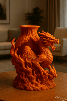 Vase Art β dragon organizer pot with fierce soul 3d model