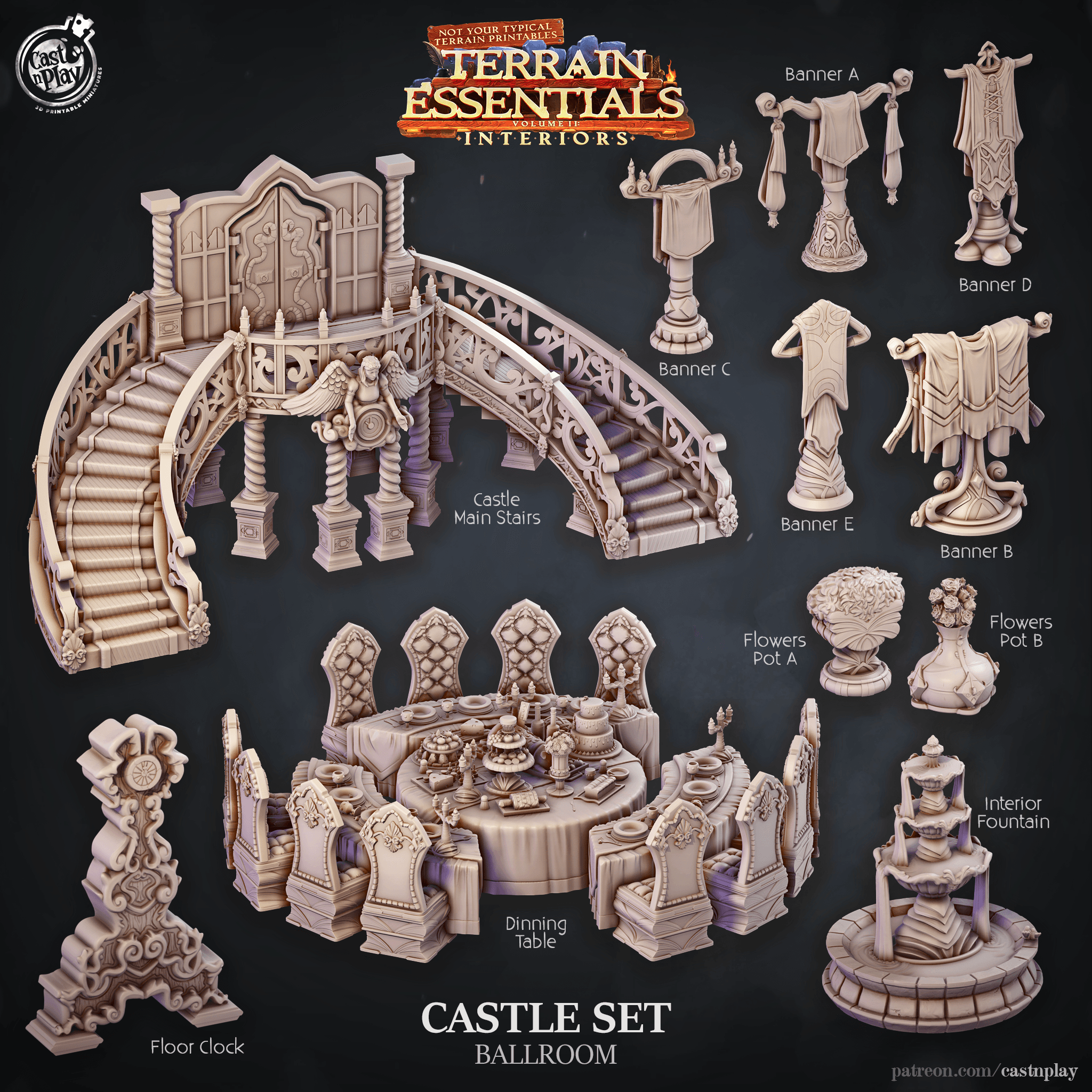 Castle Set (Pre-Supported) 3d model