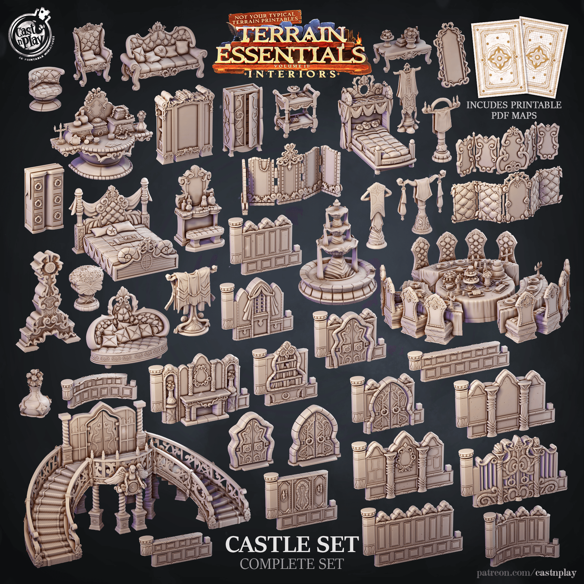 Castle Set (Pre-Supported) 3d model
