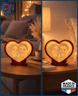 Heart-Shaped Lithophane Light Frame 3d model