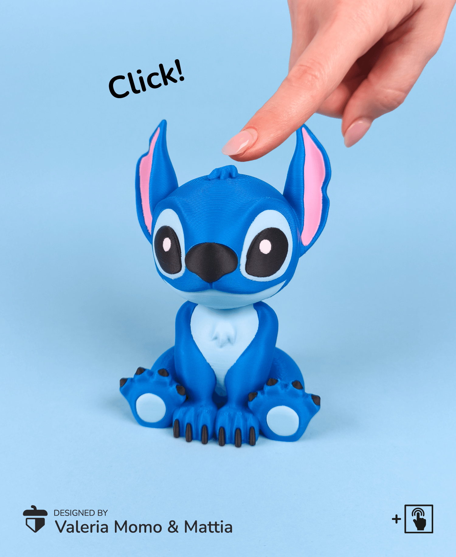 Stitch Clicker, Clicky Figure 3D Toy (Lilo & Stitch Fan-Art) 3d model
