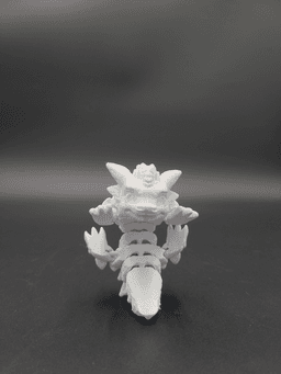 Cold Snap, Winter Dragon Child - Articulated Snap-Flex Fidget (Tight Joints) 3d model
