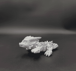 Cold Snap, Winter Dragon Child - Articulated Snap-Flex Fidget (Tight Joints) 3d model
