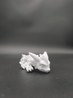 Cold Snap, Winter Dragon Child - Articulated Snap-Flex Fidget (Tight Joints) 3d model