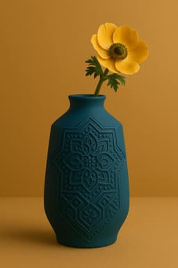Mystic Oasis Vase | Elegant Oriental-Inspired Home Decor 3d model