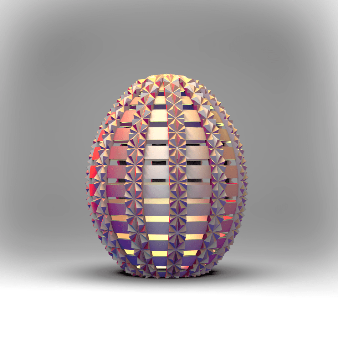 Geo Egg Tealight 3d model