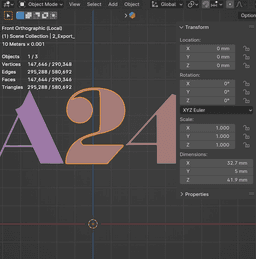 FREE A24 Logo and Keychain 3d model