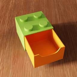 Modular Brick Toy Desktop Drawer Organizer 3d model