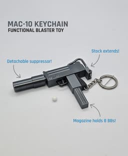 MAC-10 Keychain — Functional Blaster Toy 3d model