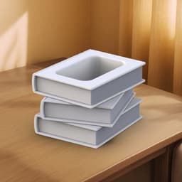 3D Book Planter, Succulent & Cactus Pot, Book Plant Shelf, Stacked Book Planter, Gift for Book Lover 3d model