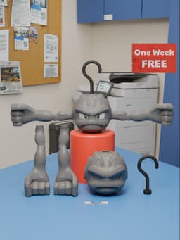 Geodude Clothes Hanger 3d model