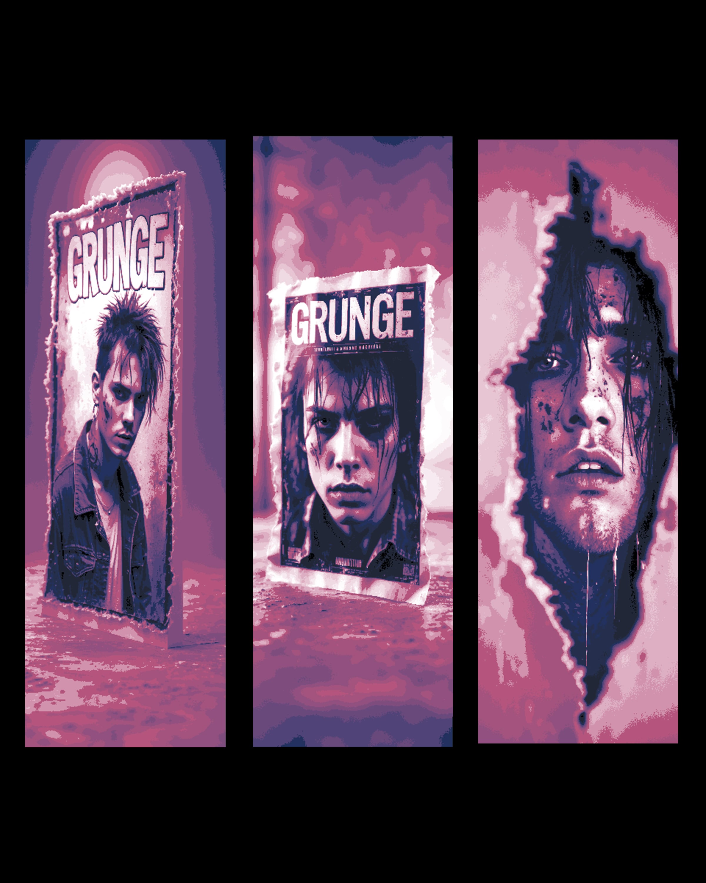 Retro style grunge - the music that sparked a generation - Set of Bookmarks 3d model