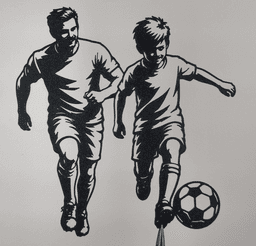 Father and Son Soccer Wall Art Decor.3mf 3d model