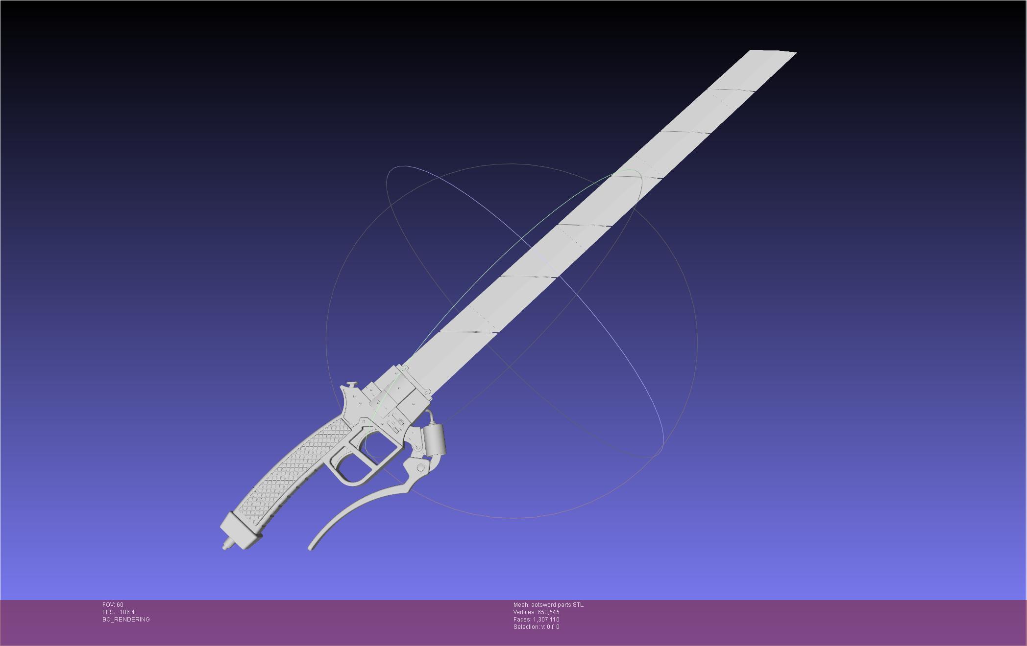 Attack On Titan Sword Printable Assembly 3d model