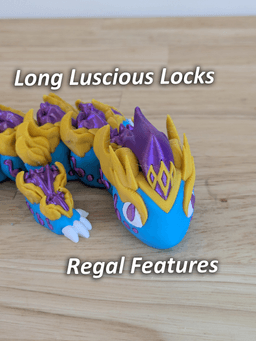 Bard Dragon - D&D Articulated Dragon Fidget Toy 3d model