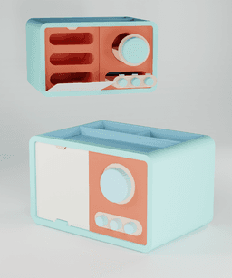 ECHO-VAULT ORGANIZER WITH HIDDEN STORAGE | NO SUPPORTS, NO GLUE, NO AMS 3d model