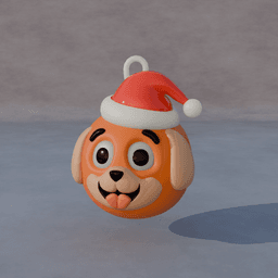 Cute Dog Ornament 3d model