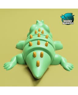 Crocodile Crocsi / Alligator Articulated / Print-in-Place Croc / Cute Reptile / Creature World Beast 3d model